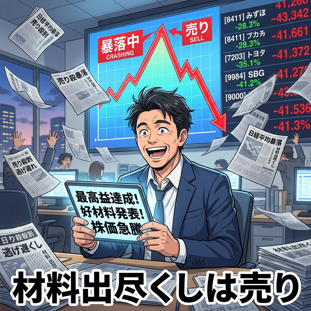材料出尽くしは売り