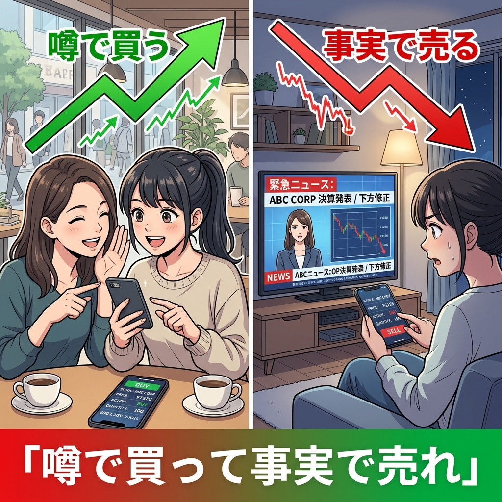 噂で買って事実で売れ