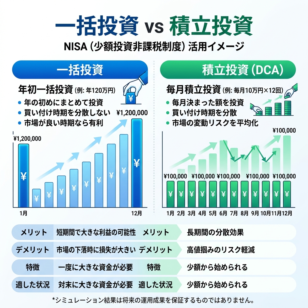 NISAインデックス投資｜一括投資vs積立投資 過去30年データで徹底比較